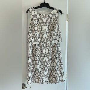 Banana Republic Tiered Geometric Snake Dress